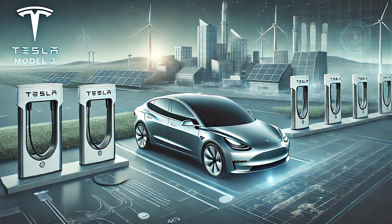 IBM _0009_DALL·E 2024-11-24 20.38.21 - A sleek and futuristic illustration of Tesla's electric car innovation. Depict a .jpg