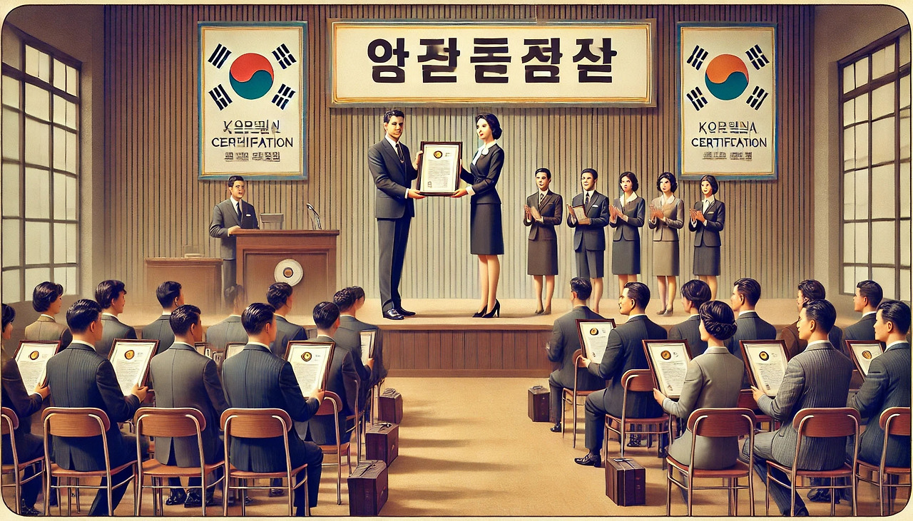 Certi__0002_DALL·E 2025-02-25 22.00.41 - A realistic, retro-style image of a Korean professional certification award cer.jpg
