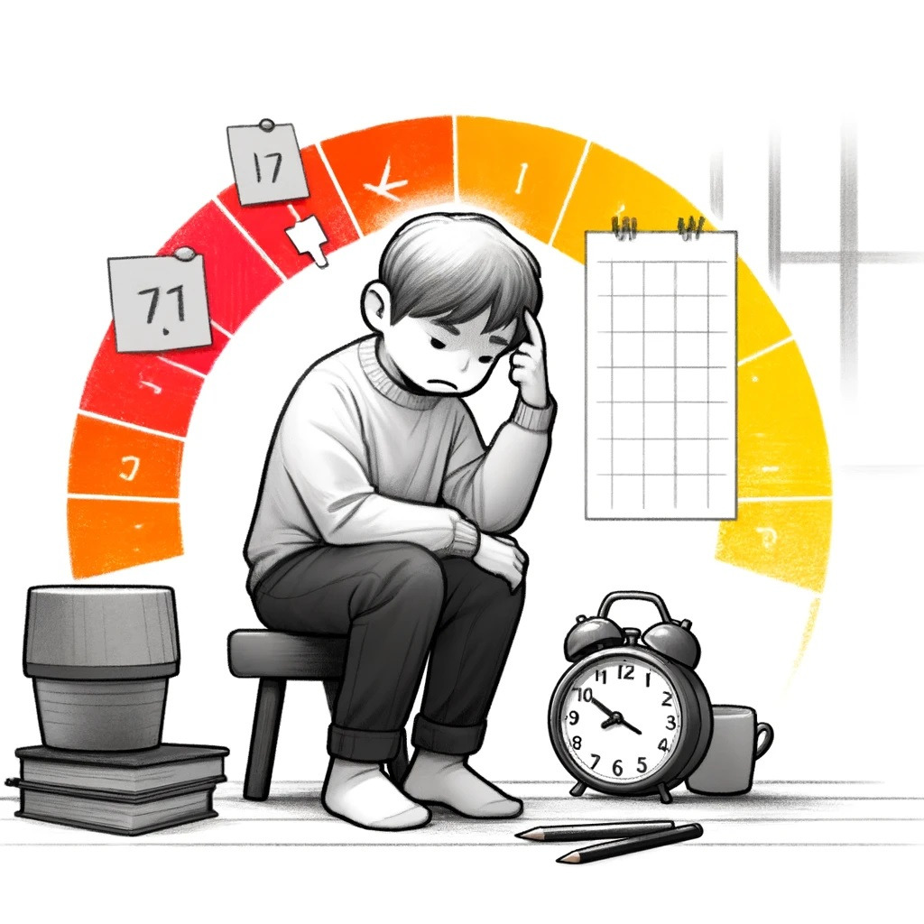 4 DALL·E 2024-05-23 20.45.10 - A simple pencil sketch of a Korean retired person struggling with changes in daily routine, with a white background and color elements. The person is.jpg