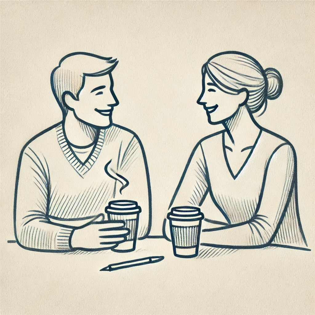 re _0013_DALL·E 2025-02-16 21.55.38 - A minimalistic pencil sketch of two people having a friendly conversation over cof.jpg