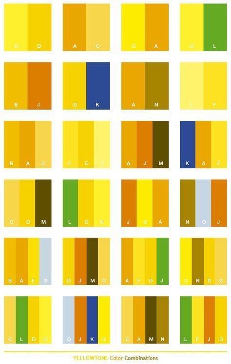 Yellow tone color schemes, color combinations, color palettes for print (CMYK) and Web (RGB + HTML).jpg