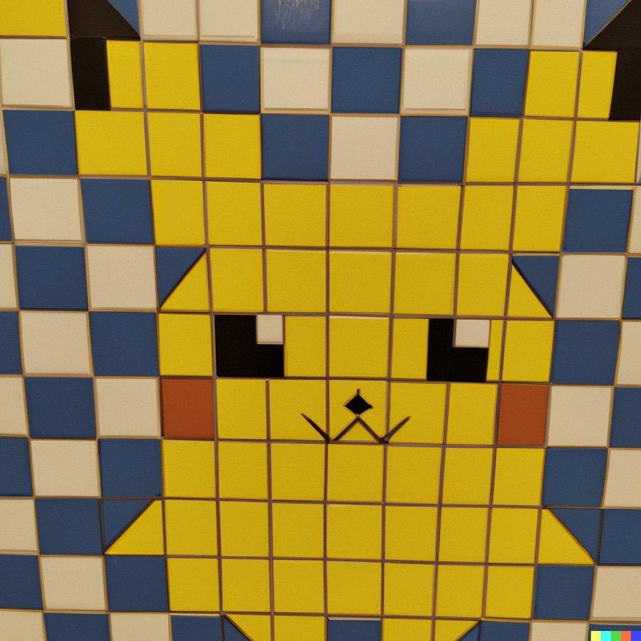 Tile art, tessellation of Pikachu.jpg