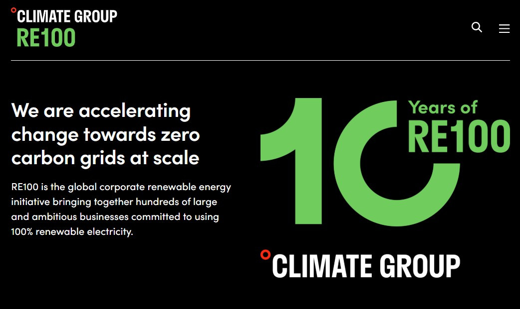 10주년을 알리는 RE100 홈페이지.jpg