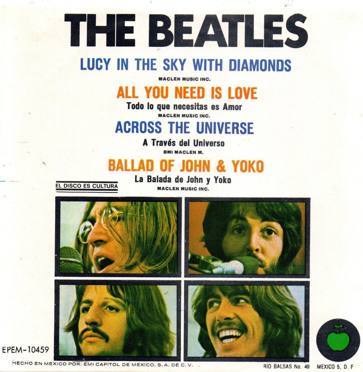 across the universe mexican ep picture sleeve.jpg