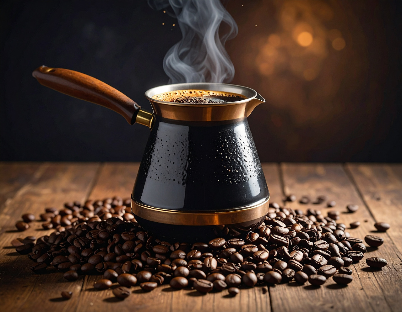 Firefly_Black coffee is bubbling away in the coffee pot._ 716567.jpg