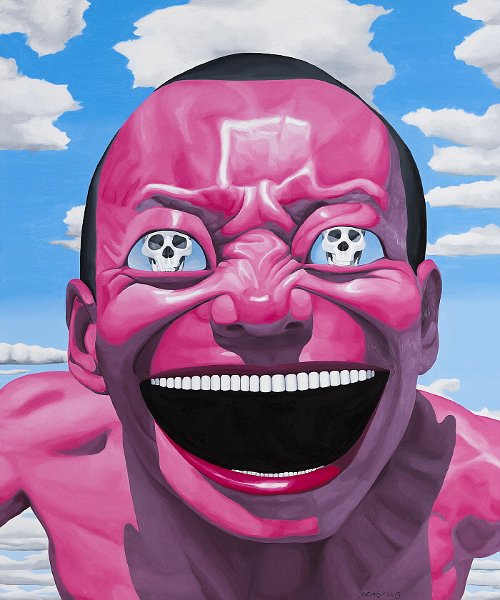 Expression in Eyes, Oil on Canvas 240x200cm 2013 ⓒYue Minjun 2020.jpg