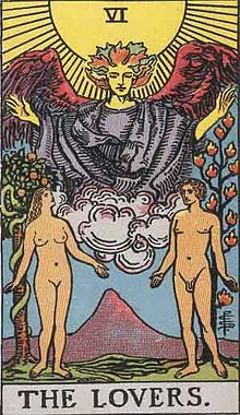 220px-RWS_Tarot_06_Lovers.jpg