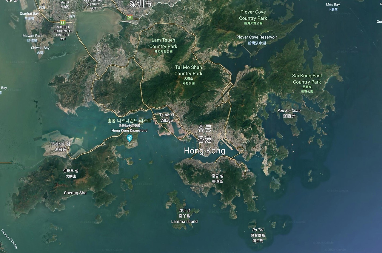 홍콩 지형 지도.jpg