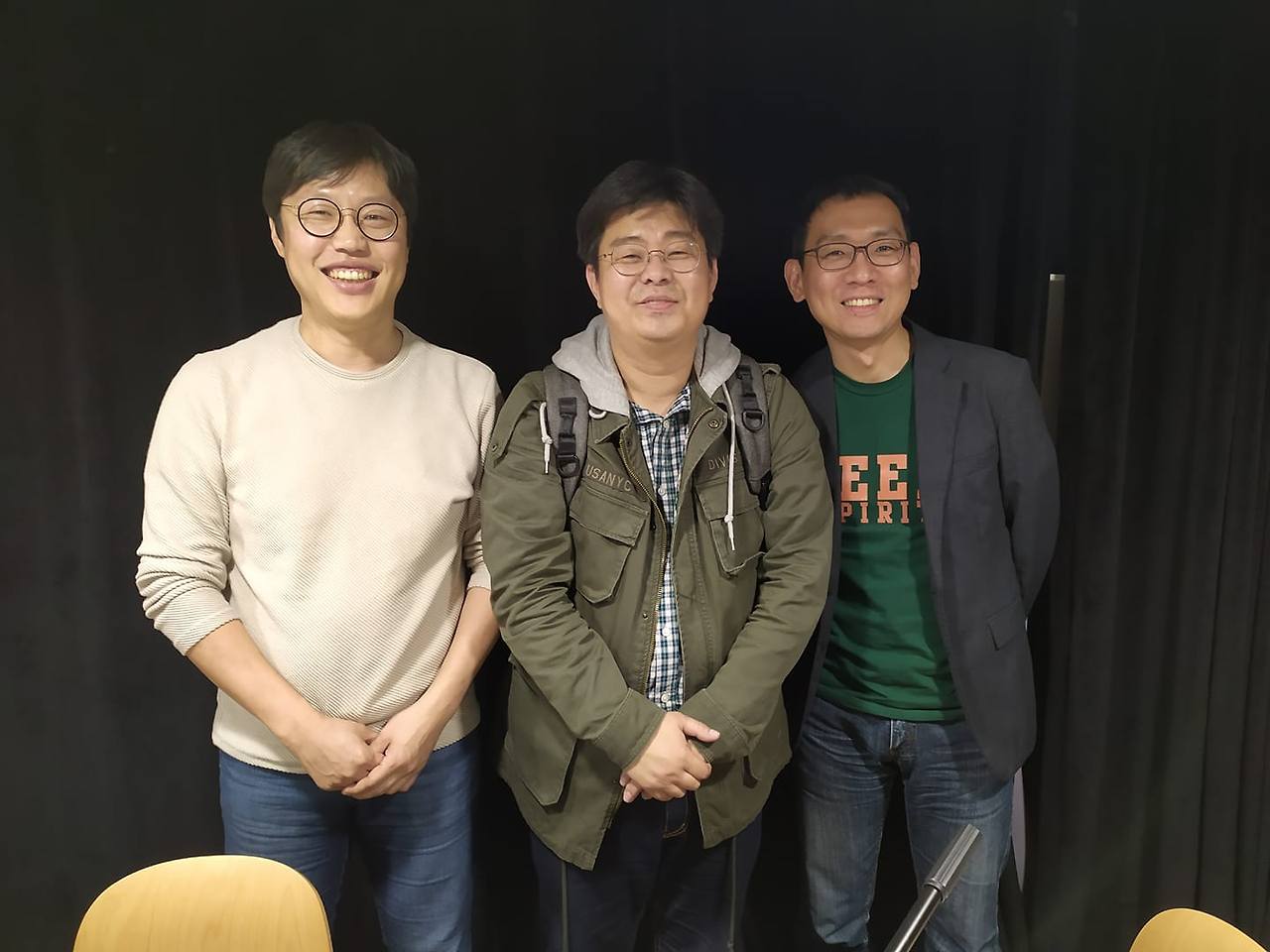 2019년 4월 팟캐스트 -미래지식을 담다,미담- 녹음 뒤 정재승 카이스트 교수, 강양구 팩트체커와.jpg