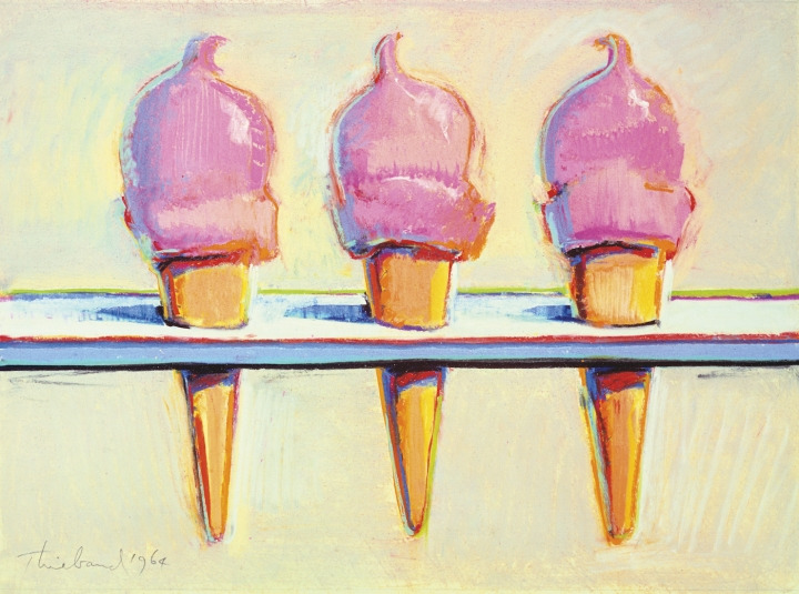 Wayne Thiebaud, Untitled (Three Ice Creams), 1964, Private collection.jpg
