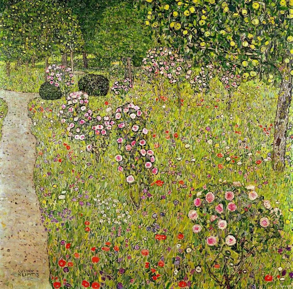 Gustav Klimt Orchard With Roses Obstgarten Mit Rosen.jpg
