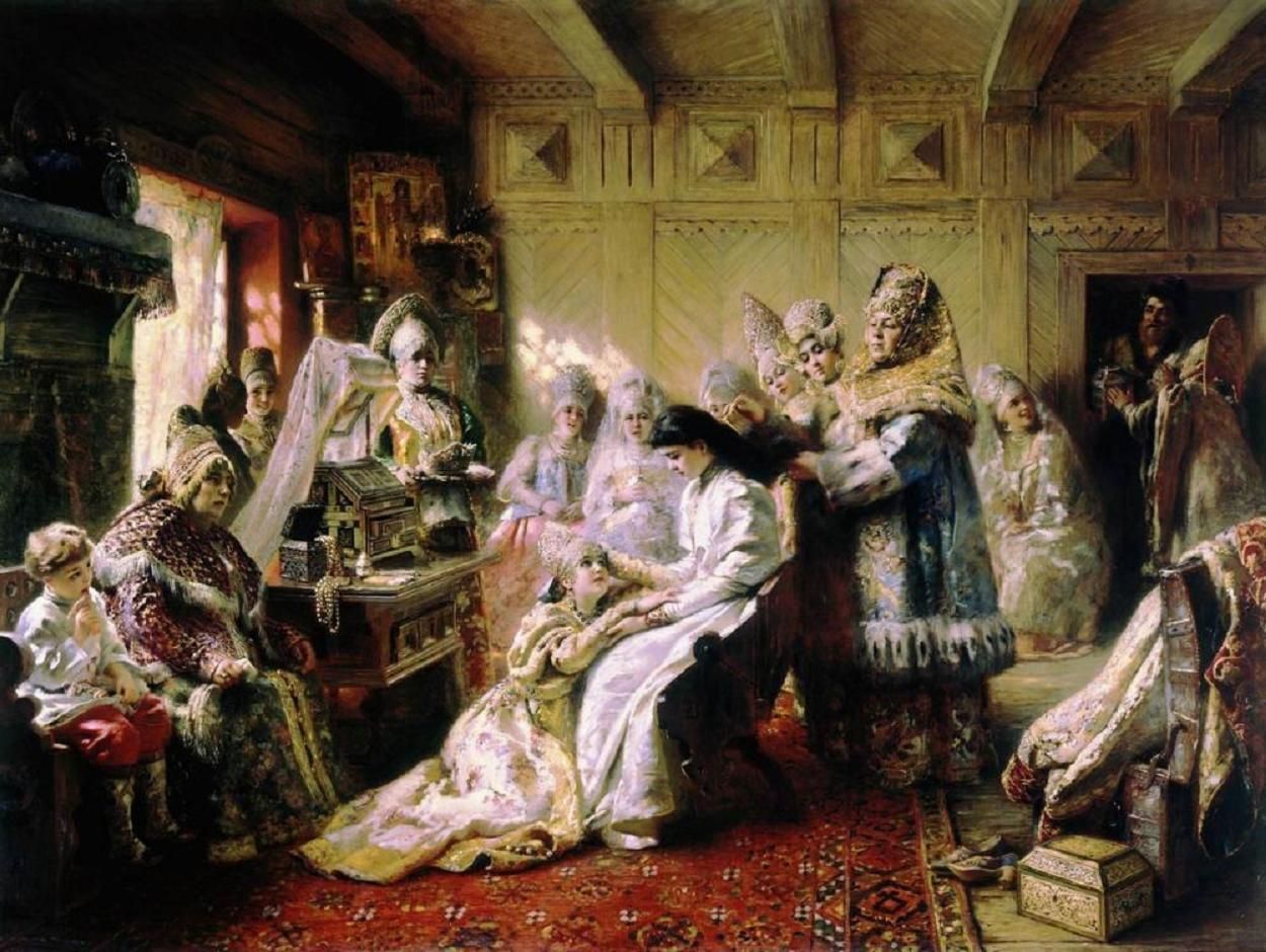 Konstantin Makovsky. Preparing for the Wedding. 1884.jpg