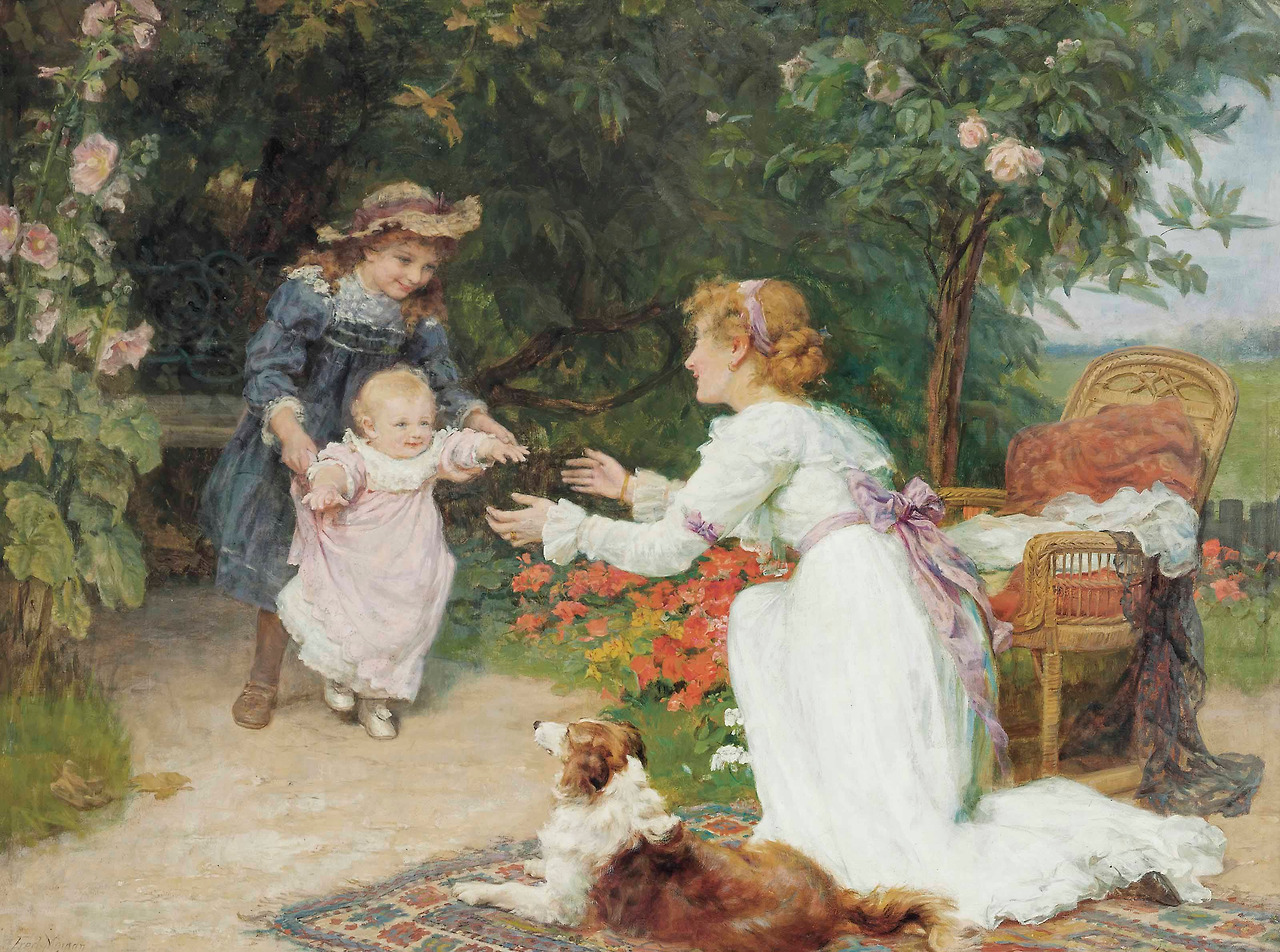 Frederick Morgan, First Steps, 19th, Christies, London.jpg