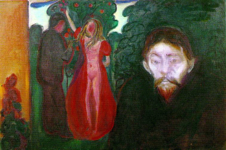 Edvard Munch. Jealousy 1895 66.8 cm × 100 cm Bergen Kunstmuseum.jpg