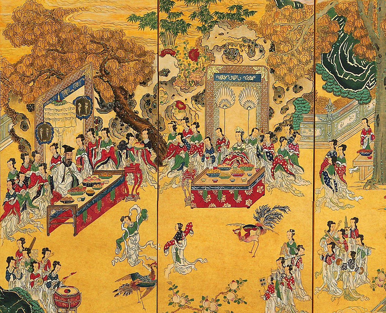 요지연도 부분-족왕과 서왕모.jpg