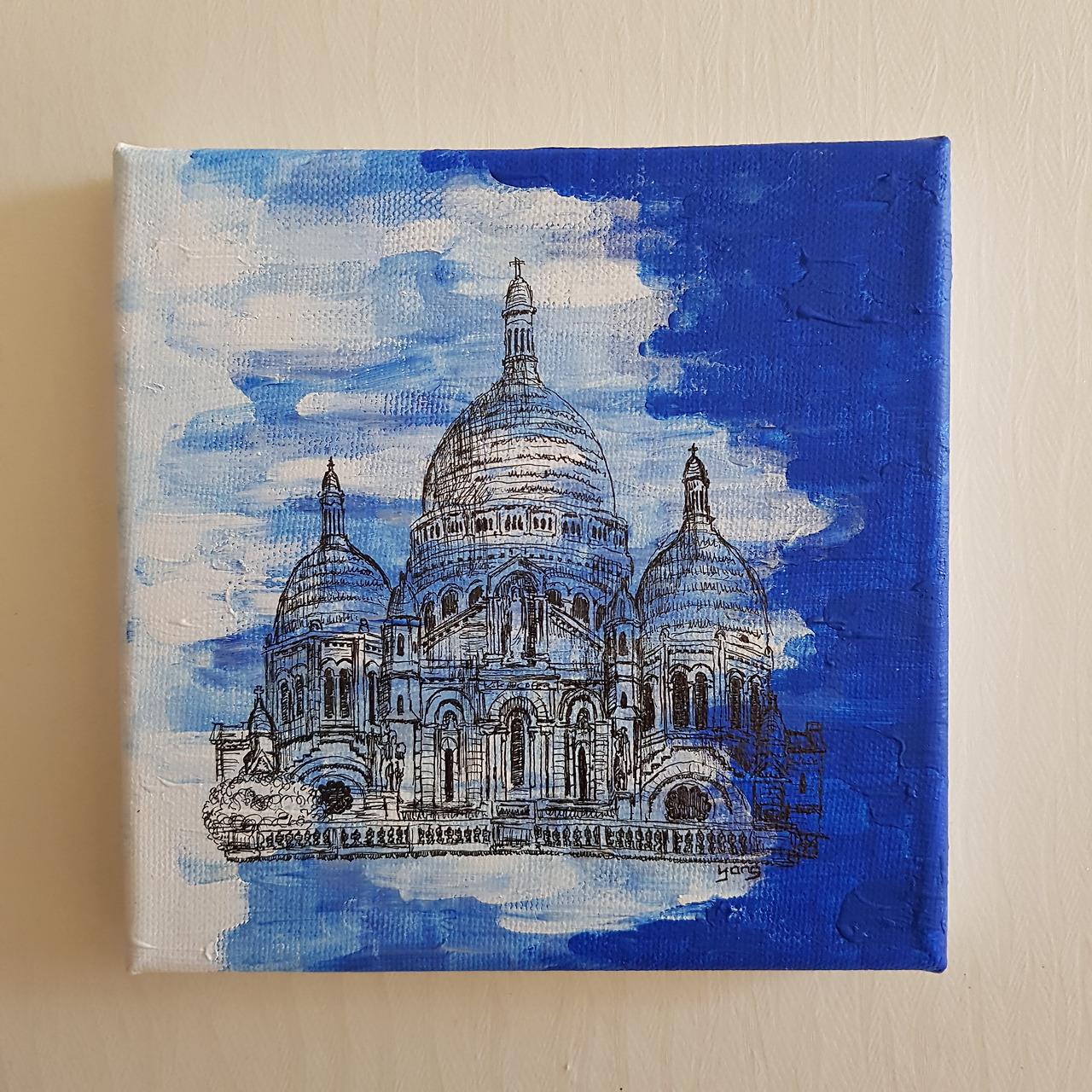 사크레쾨르 대성당 아크릴 위 드로잉.jpg