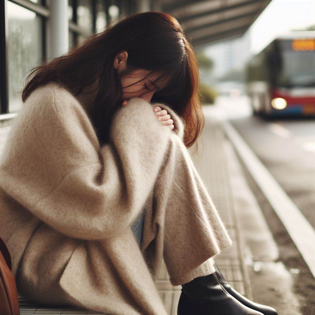 버스정류장의 슬픈 여성.jpg