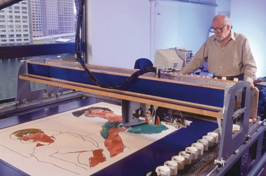 아론1 - 그림을 그리고 있는 아론과 해롤드 코헨의 모습.jpg