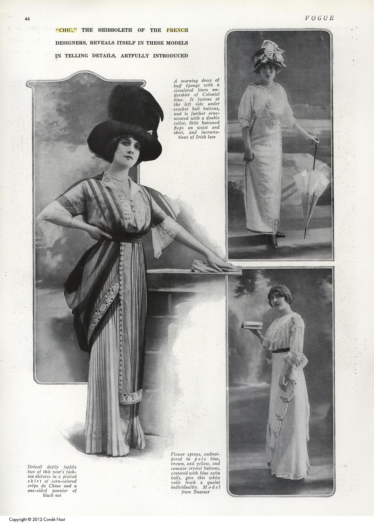 [사진1] Fashion：The Chic in French Costumes, Vogue;New York, Vol.40, Iss.3 (Aug1, 1912) 44.jpg
