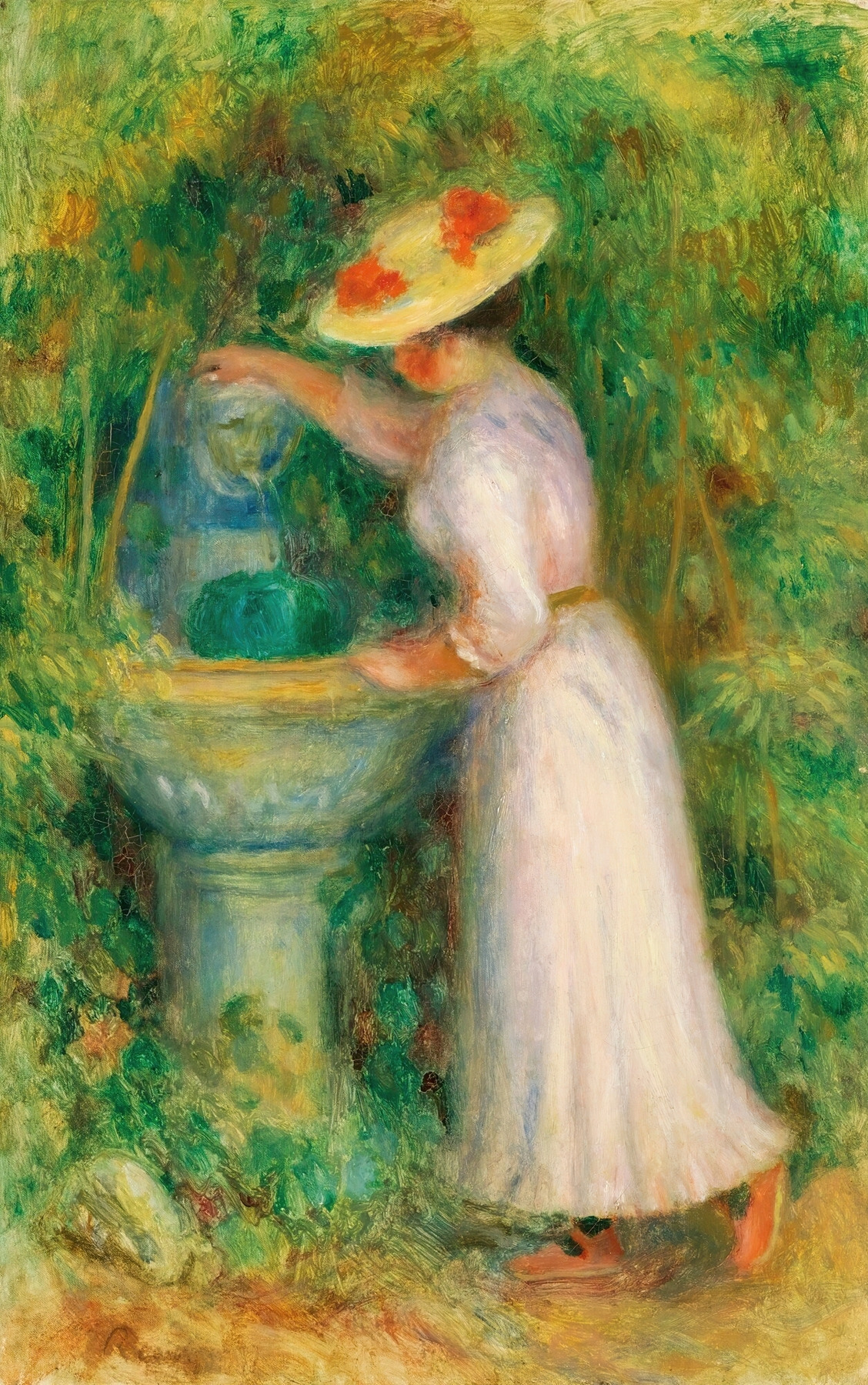Jeune Fille Près D’une Fontaine (1885)-Pierre-Auguste Renoir.jpg