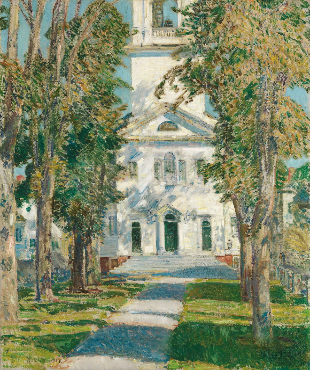 차일드 하삼 no.48553, The Church at Gloucester, Oil, 1918, 차일드 하삼.jpg