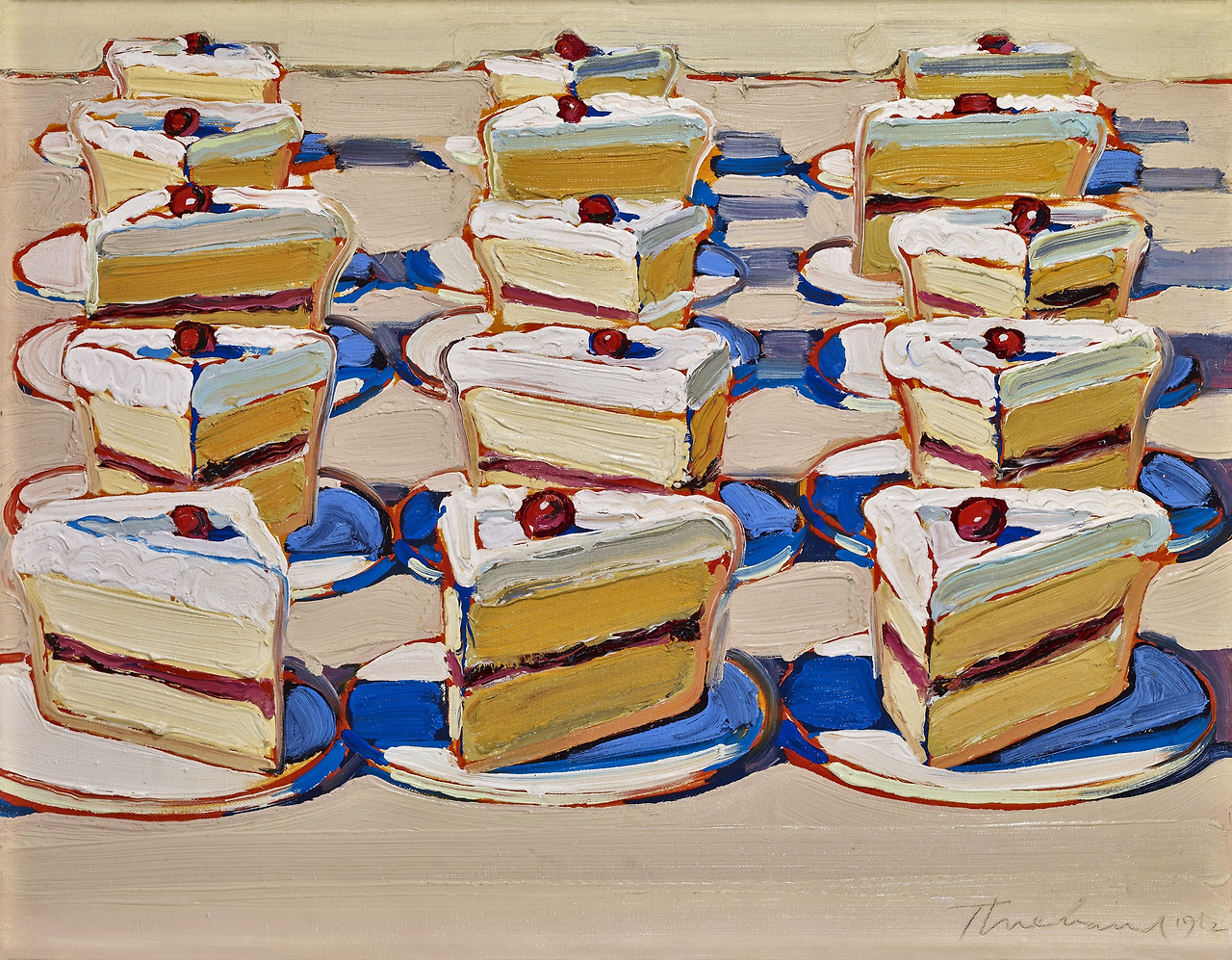 Wayne Thiebaud, Boston Cremes, 1962, oli on canvas.jpg