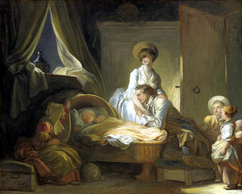Jean-Honoré Fragonard, 보육원 방문, La Visite à la nourrice A0000d70, 1775, National Gallery of Art.jpg