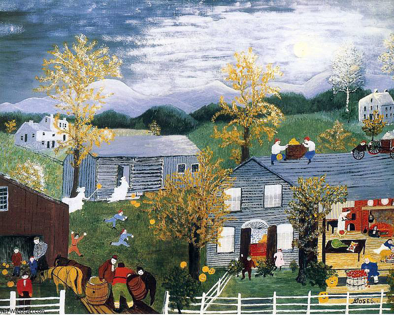 grandma_moses_할러윈, Hallpween, 1955.jpg