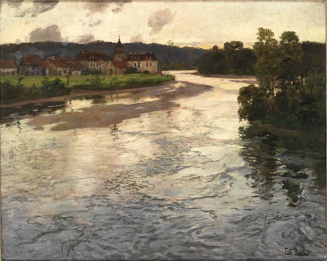 Frits Thaulow, La Dordogne, 1904, Oil painting.jpg