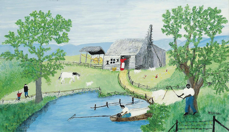 grandma_moses_ 오래된 어두운 오두막, Old Darkey Cabin, 1958.jpg