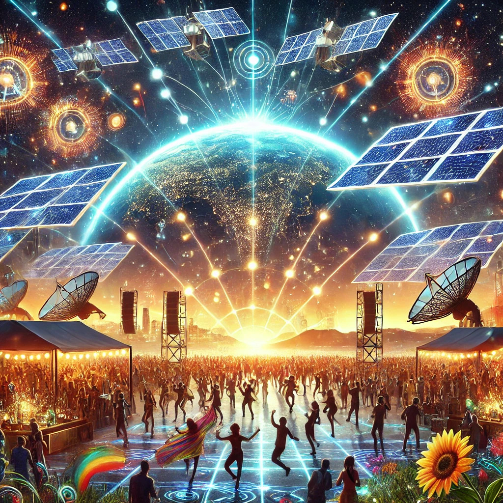 DALL·E 2024-11-09 15.36.19 - A vibrant futuristic celebration where humanity unites, featuring a sustainable world powered by advanced solar panels with 50 efficiency. The backgr.jpg