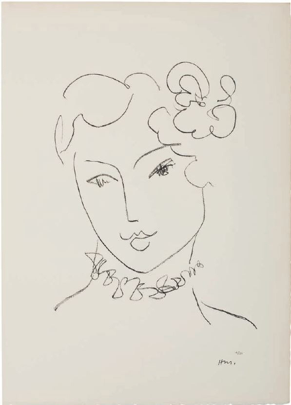 Lithograph on the theme La Pompadour 퐁파두르 주제의 석판화 1951.jpg