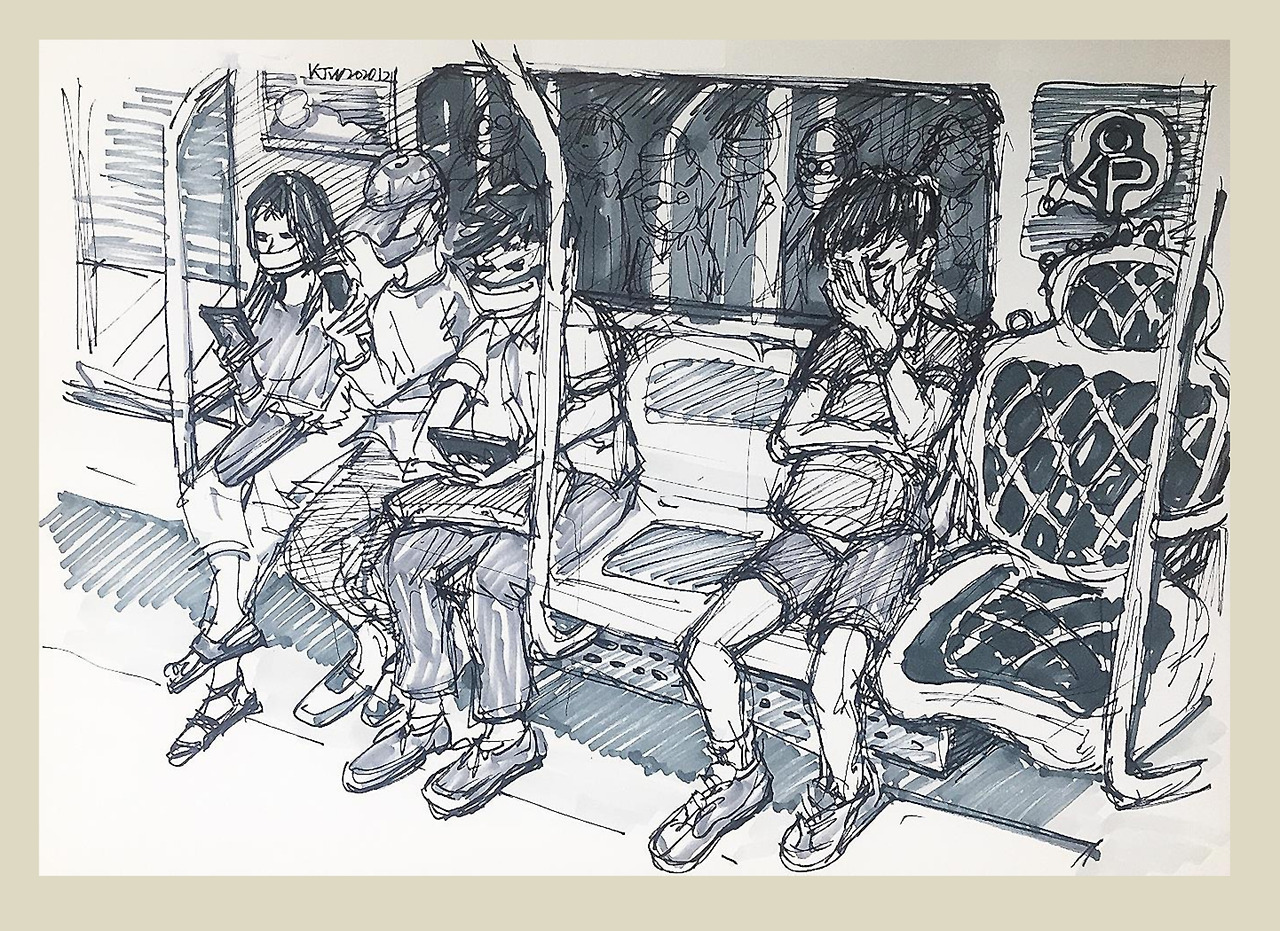 지하철 임산부 배려석 드로잉.jpg