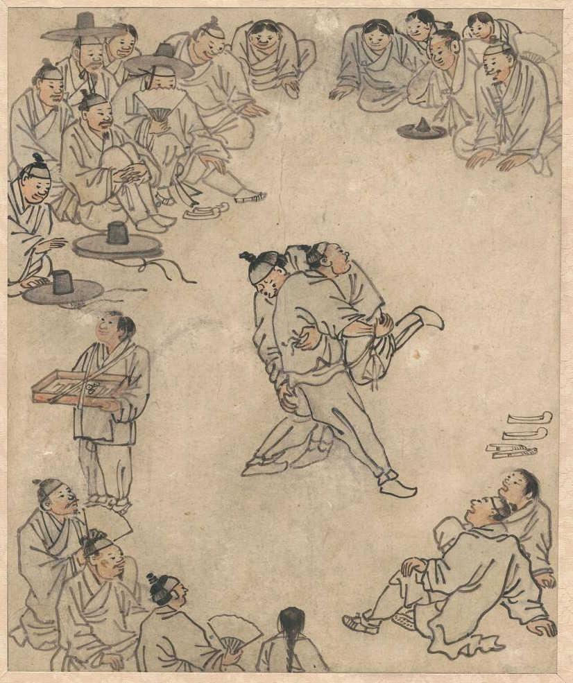 씨름, 《단원 풍속도첩》_PS0100100100100650400022_0.jpg