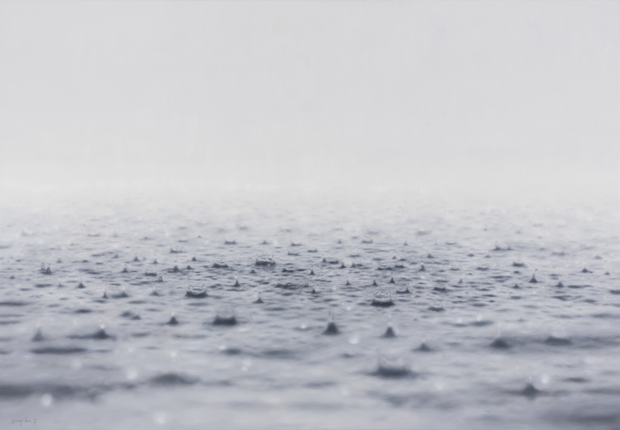 Rain-Echo of inner sound, 112.1x162.2cm, oil on canvas, 2017.jpg