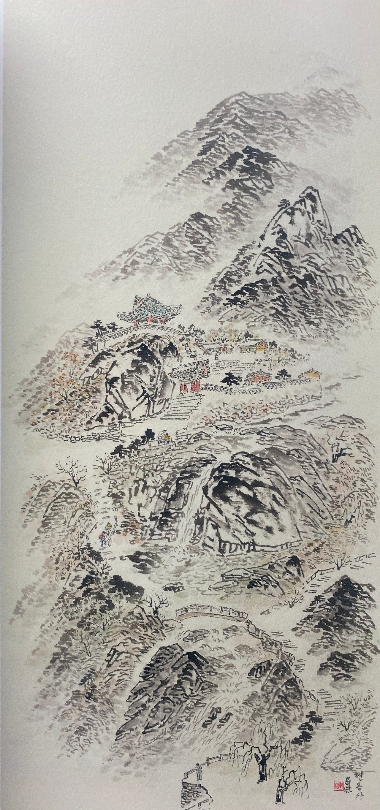 박창수, 백사실계곡(현통사), 132x64, 한지에 수묵, 2024.jpg