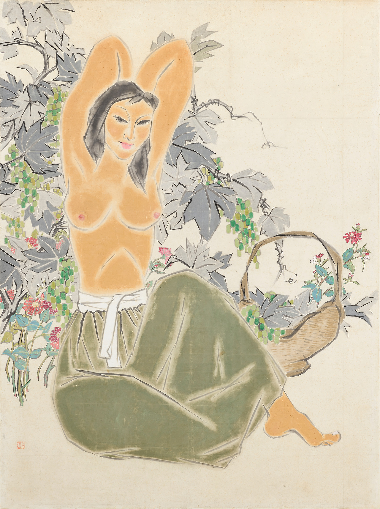 장운상, 〈구월〉, 1956, 종이에 색, 200×150cm, 국립현대미술관 소장.jpg