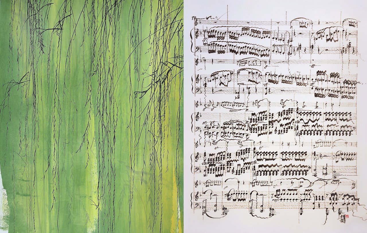 최순녕, 봄의 노래Ⅰ Songs of Spring, 2024, 한지에 수묵과 혼합재료, 182x116.8cm-도록용_1.jpg