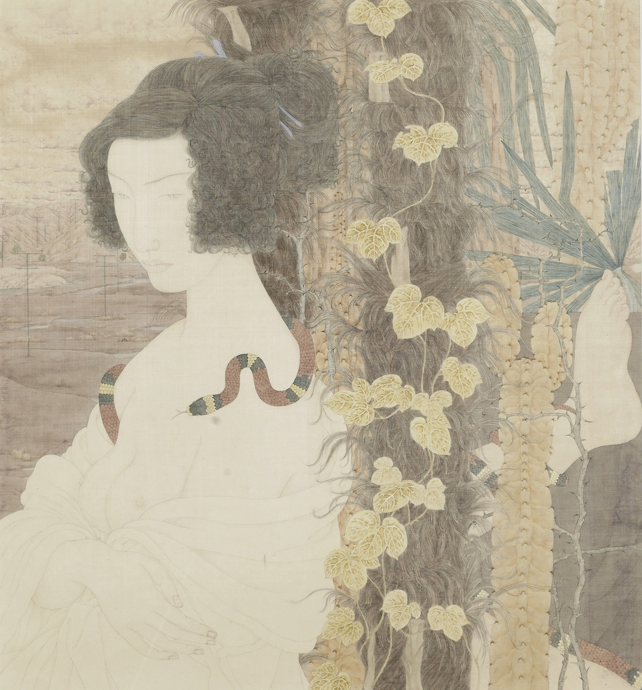 5. 장졘, 〈이브닝드레스〉, 2002, 비단에 먹, 색, 64×59.5cm, 중국미술관 소장.jpg