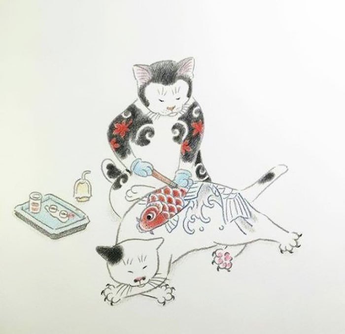 japanese-tattoo-paintings-monmon-cats-kazuaki-horitomo-45.jpg