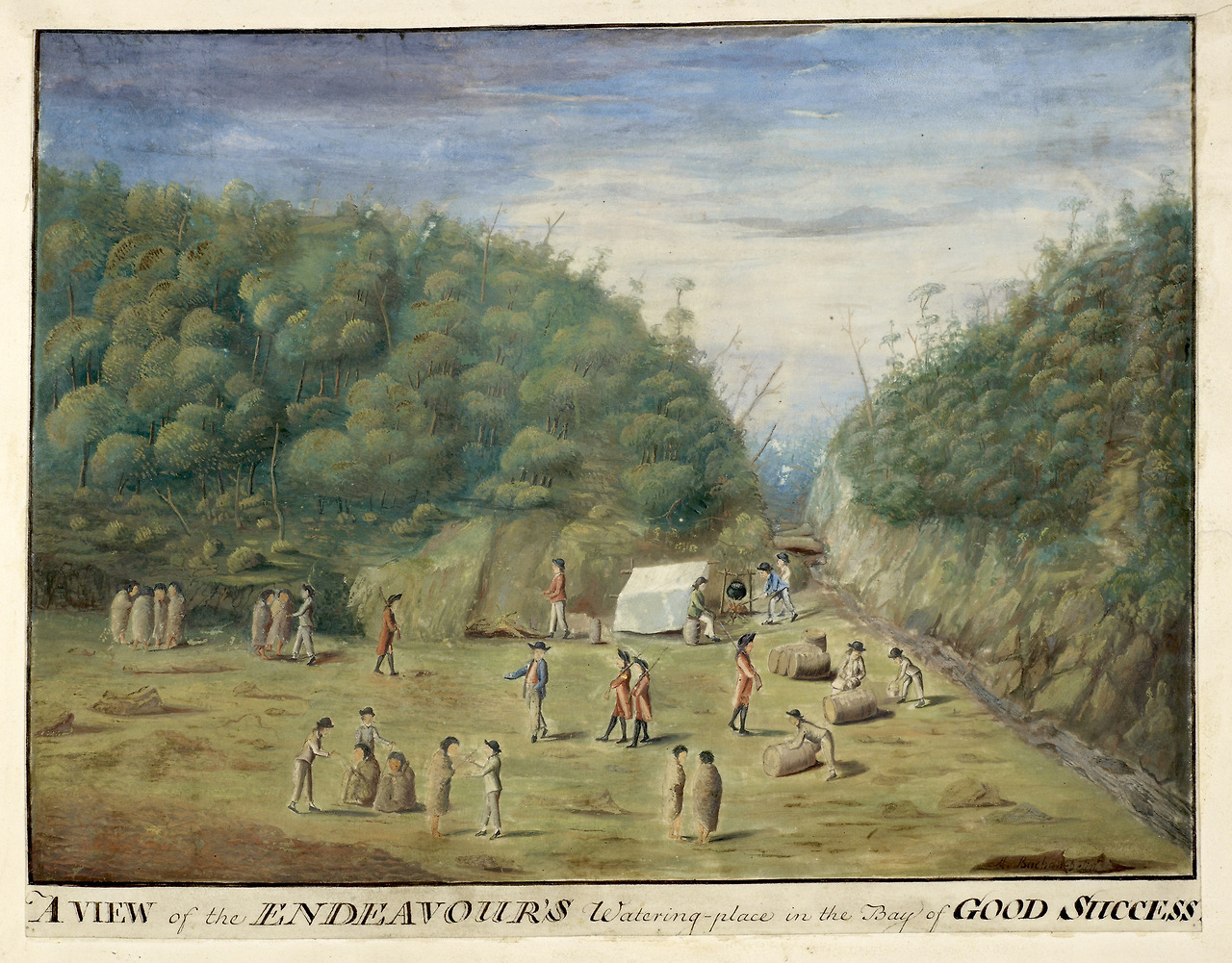 Endeavour's_watering_place_in_the_Bay_of_Good_Success,_Tierra_del_Fuego_-_Drawings_made_in_the_Countries_visited_by_Captain_Cook_in_his_First_Voyage_(1769),_f.11_-_BL_Add_MS_23920.jpg