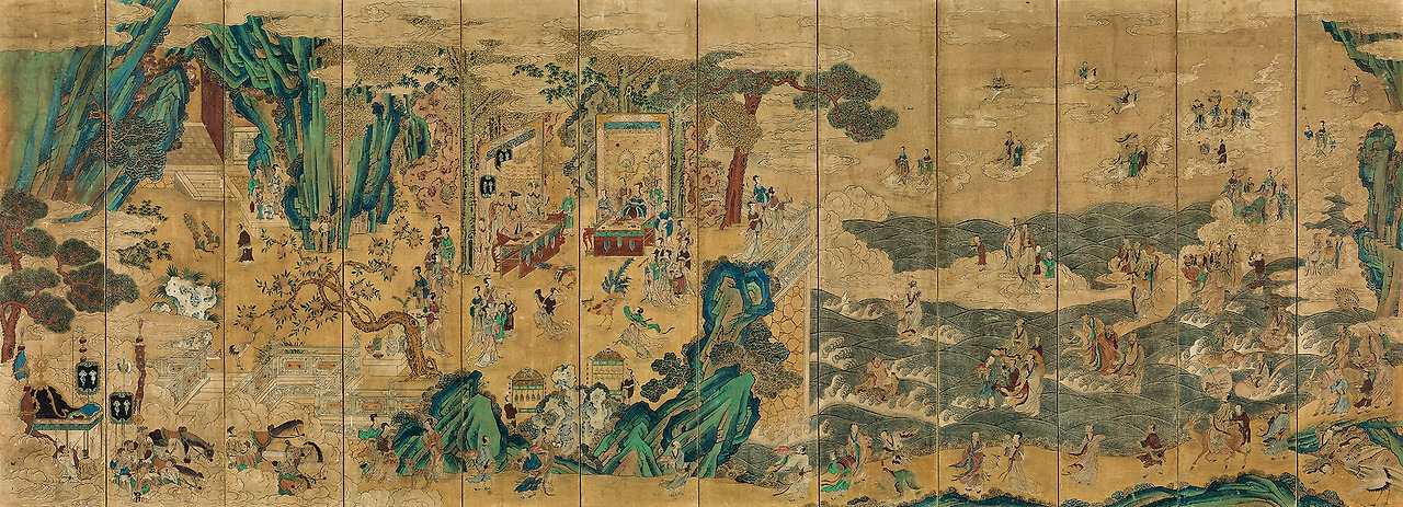Lot. 94, [요지연도], ink and color on silk, 430.4×159.2cm(twelve-panel screen), 4억 5000만원–8억원.jpg