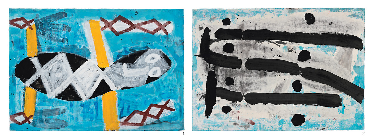 Lot. 28, 노은님, 1946-2022, [무제(양면화)], mixed media on paper, 148.8×210cm, 1200만원-3000만원.jpg