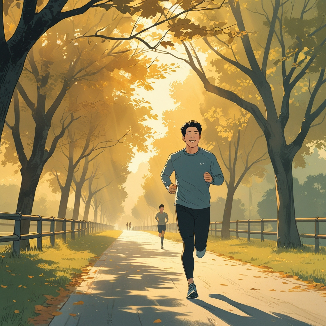 Leonardo_Phoenix_10_A_Korean_father_jogging_through_a_treeline_3.jpg