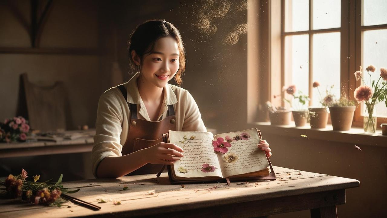 로미는 작업대에 앉아 작은 꽃집 일지를 펼쳤다.  (3).jpg