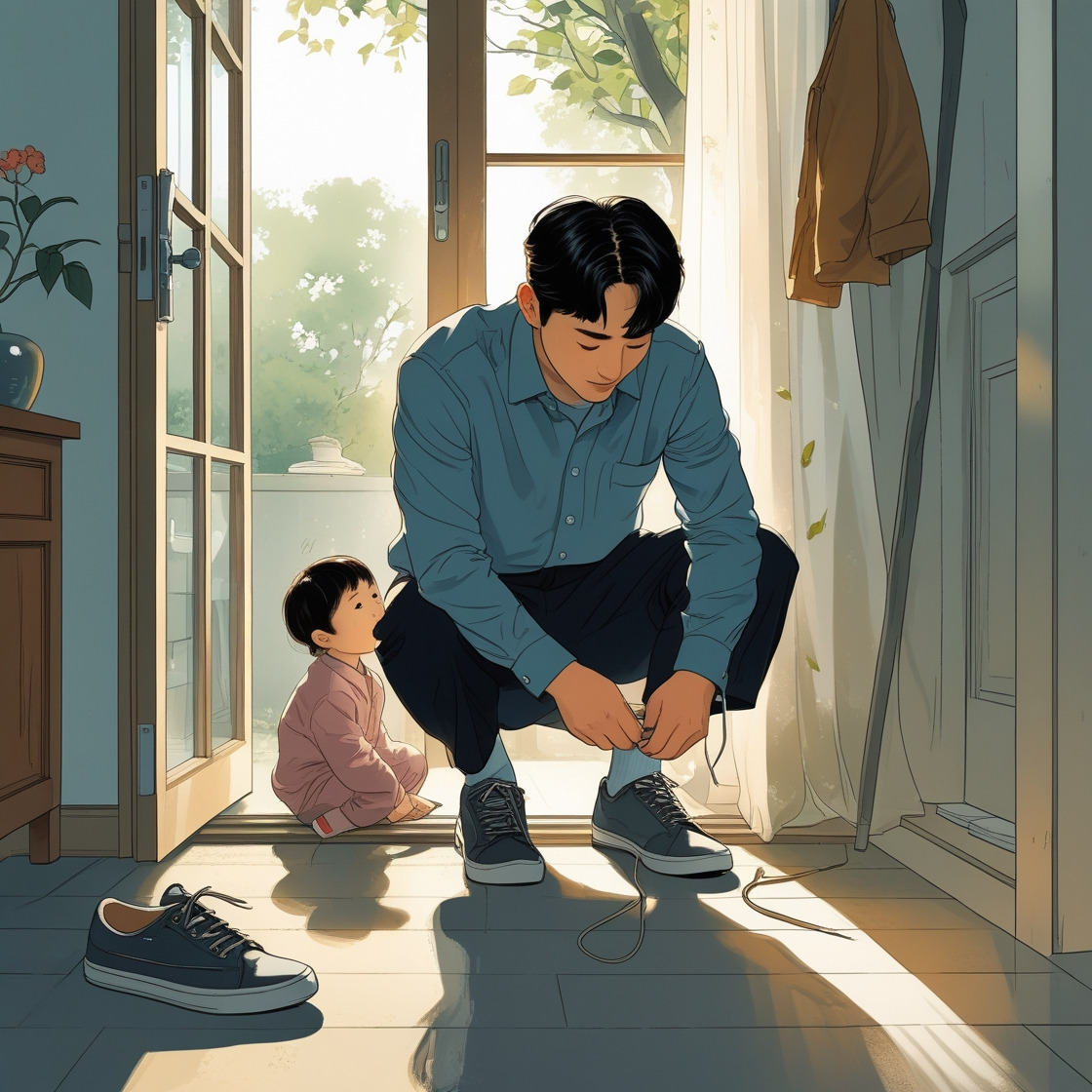 Leonardo_Phoenix_10_A_Korean_father_in_his_30s_tying_his_shoel_0.jpg