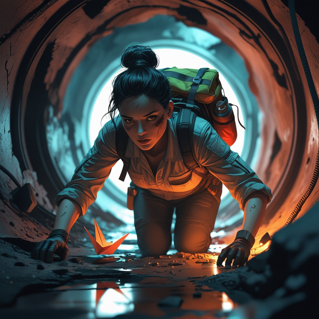 Leonardo_Phoenix_10_Female_engineer_crawling_through_a_broken_0.jpg