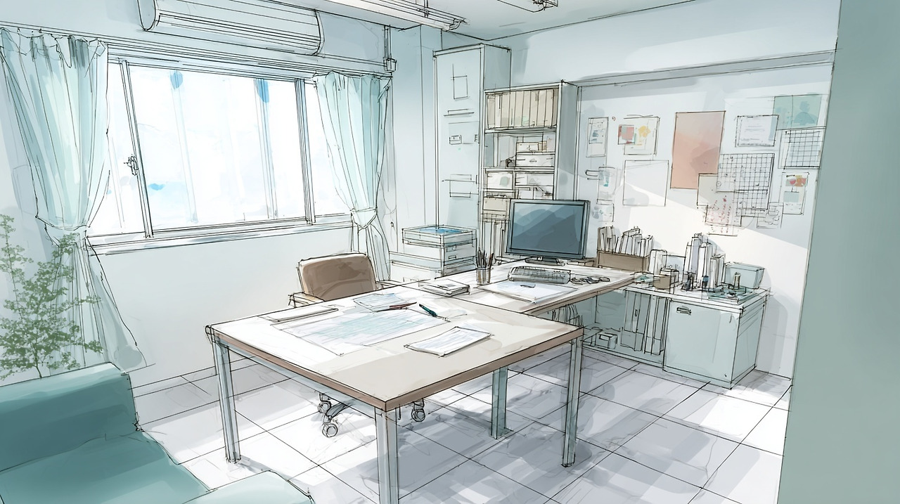 White room, steel table @hanpen88.jpg