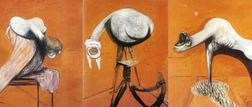 F Bacon_Three Studies for Figures at the Base of a Crucifixion_1944.jpg