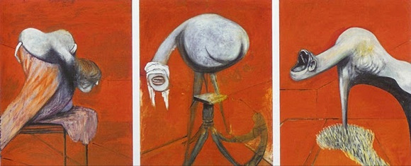 Three Studies for Figures at the Base of a Crucifixion_F Bacon_1944.jpg